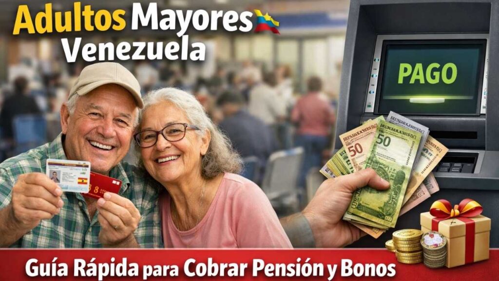 Adultos mayores Venezuela: guía rápida para cobrar pensión y bonos en marzo–abril 2026, requisitos y fechas de pago
