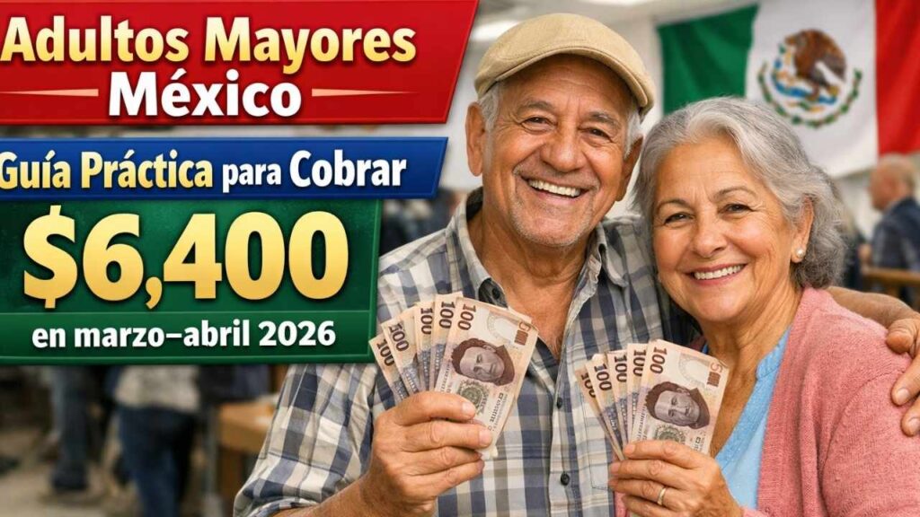 Adultos mayores México: guía práctica para cobrar $6,400 en marzo–abril 2026, fechas y requisitos del Bienestar