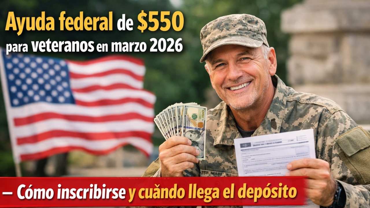 Ayuda federal de $550 para veteranos en marzo 2026 — cómo inscribirse y cuándo llega el depósito