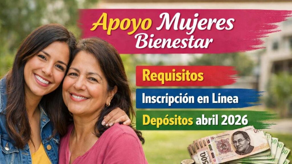 Apoyo Mujeres Bienestar: requisitos, inscripción en línea y depósitos abril 2026