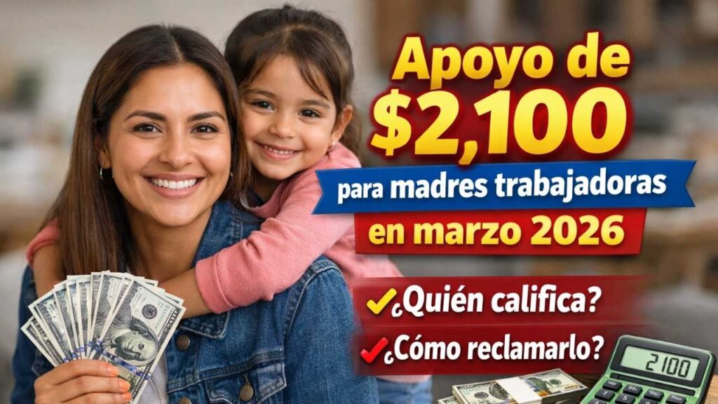 Apoyo de $2,100 para madres trabajadoras en marzo 2026 — quién califica y cómo reclamarlo