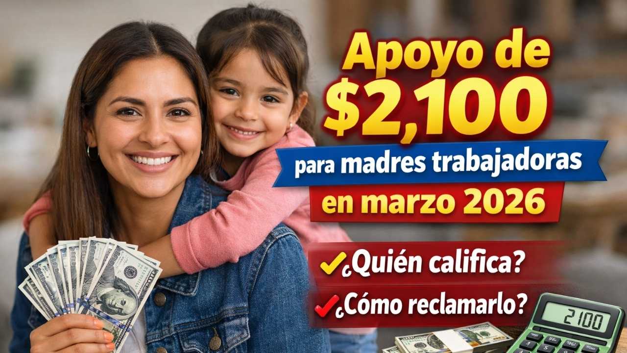 Apoyo de $2,100 para madres trabajadoras en marzo 2026 — quién califica y cómo reclamarlo