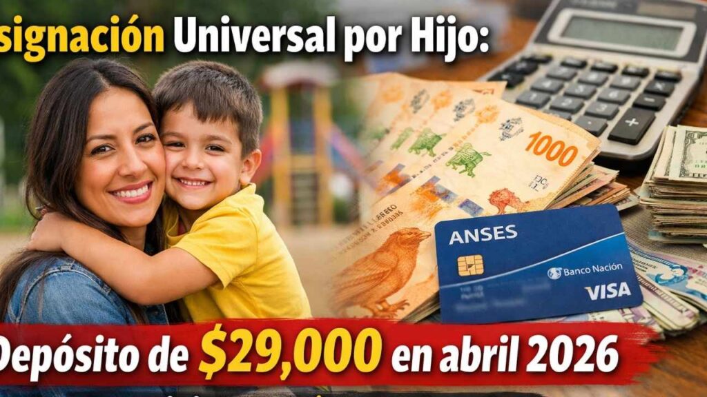 Asignación Universal por Hijo: depósito de $29,000 en abril 2026 — requisitos y cómo cobrarlo