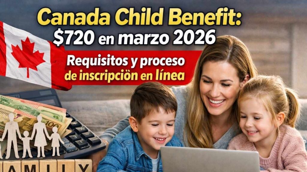 Canada Child Benefit: $720 en marzo 2026 — requisitos y proceso de inscripción en línea