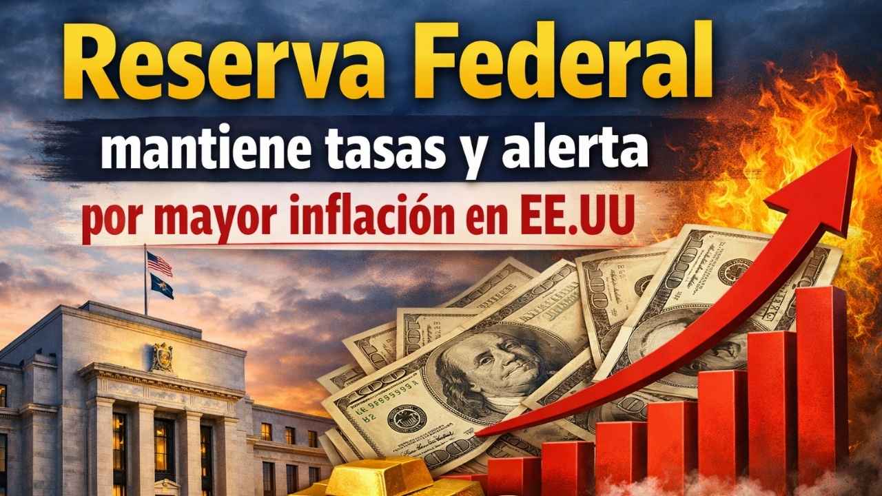 Reserva Federal mantiene tasas y alerta por mayor inflación en EE.UU