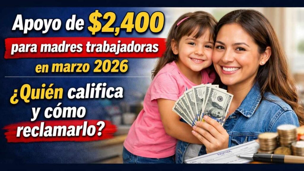 Apoyo de $2,400 para madres trabajadoras en marzo 2026 — quién califica y cómo reclamarlo
