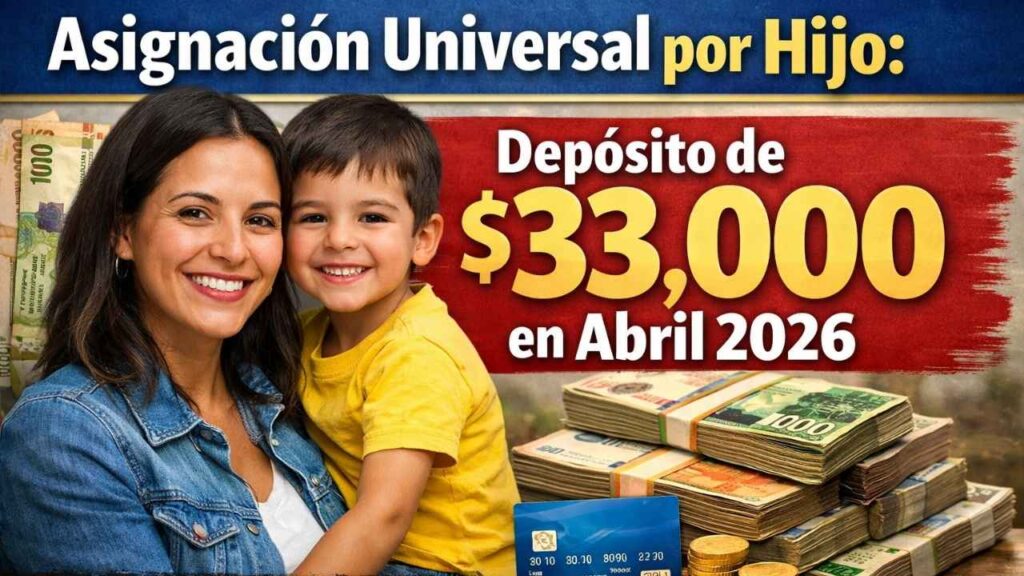 Asignación Universal por Hijo: depósito de $33,000 en abril 2026 — requisitos y cómo cobrarlo