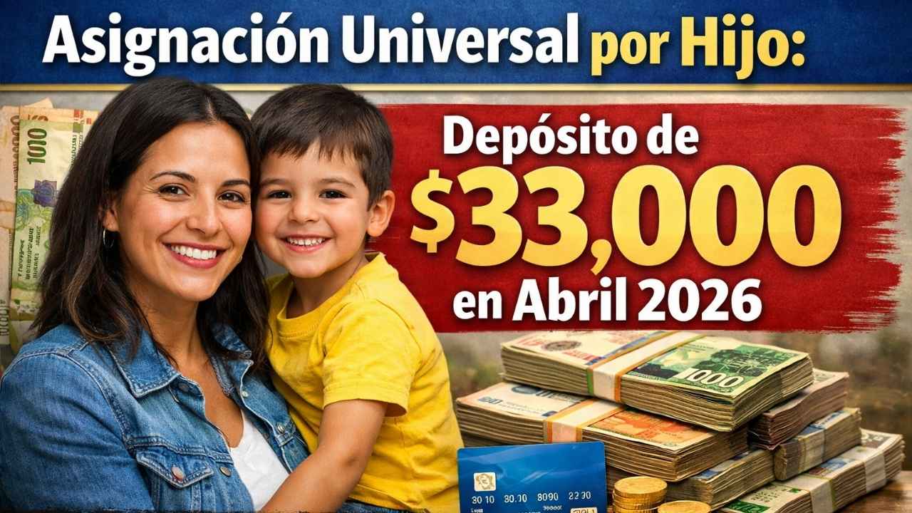 Asignación Universal por Hijo: depósito de $33,000 en abril 2026 — requisitos y cómo cobrarlo