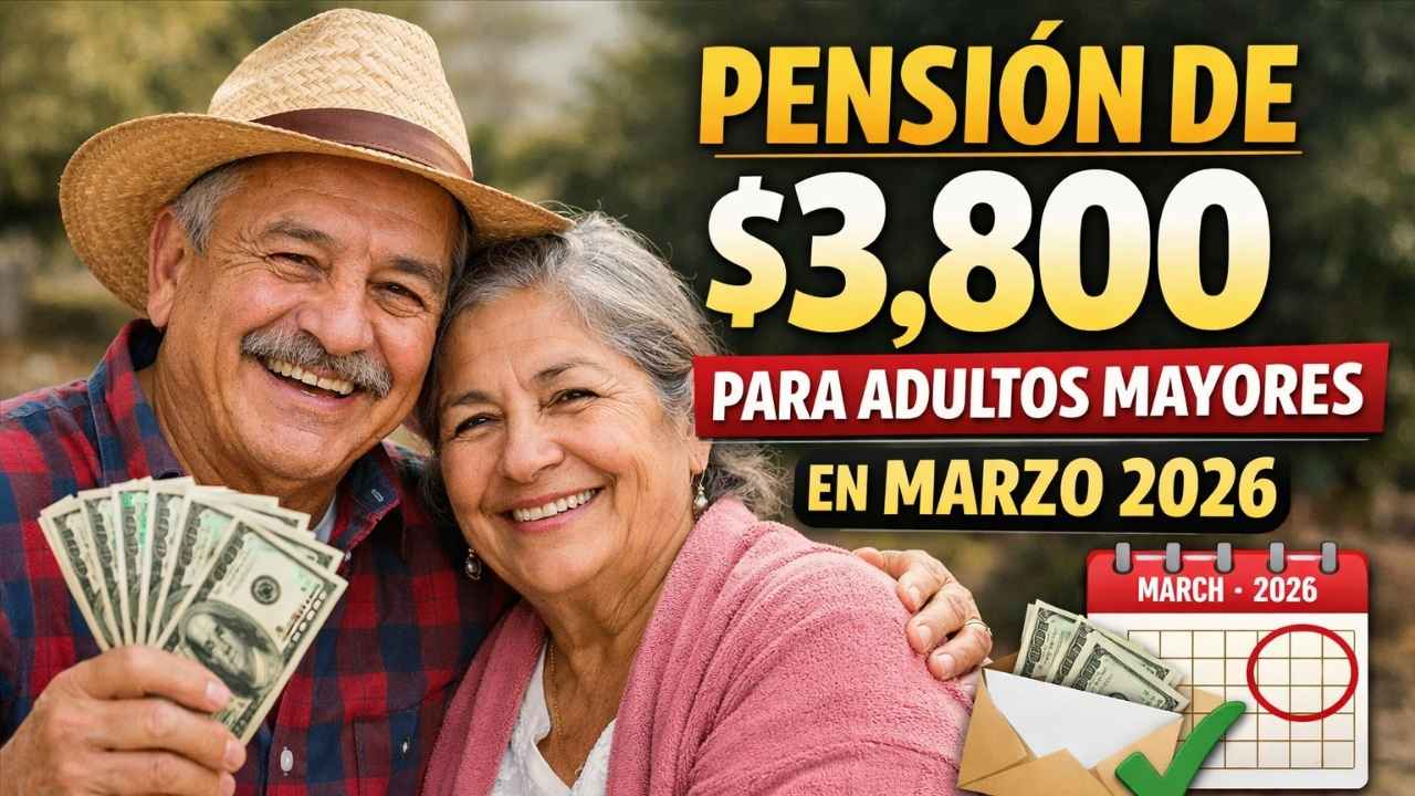 pensión de $3,800 para adultos mayores en marzo 2026 — cómo solicitar y fechas de pago confirmadas