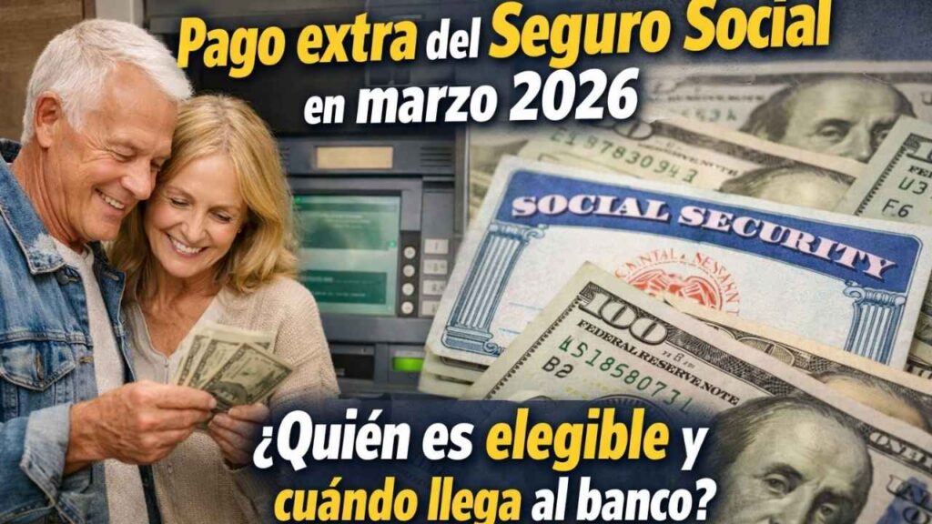 Pago extra del Seguro Social en marzo 2026 — quién es elegible y cuándo llega al banco