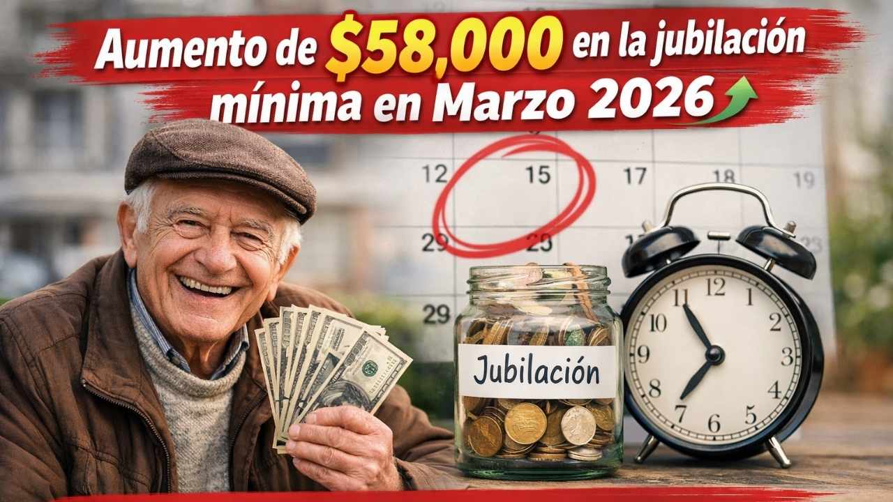 aumento de $58,000 en la jubilación mínima en marzo 2026 — quién lo recibe y cuándo se paga