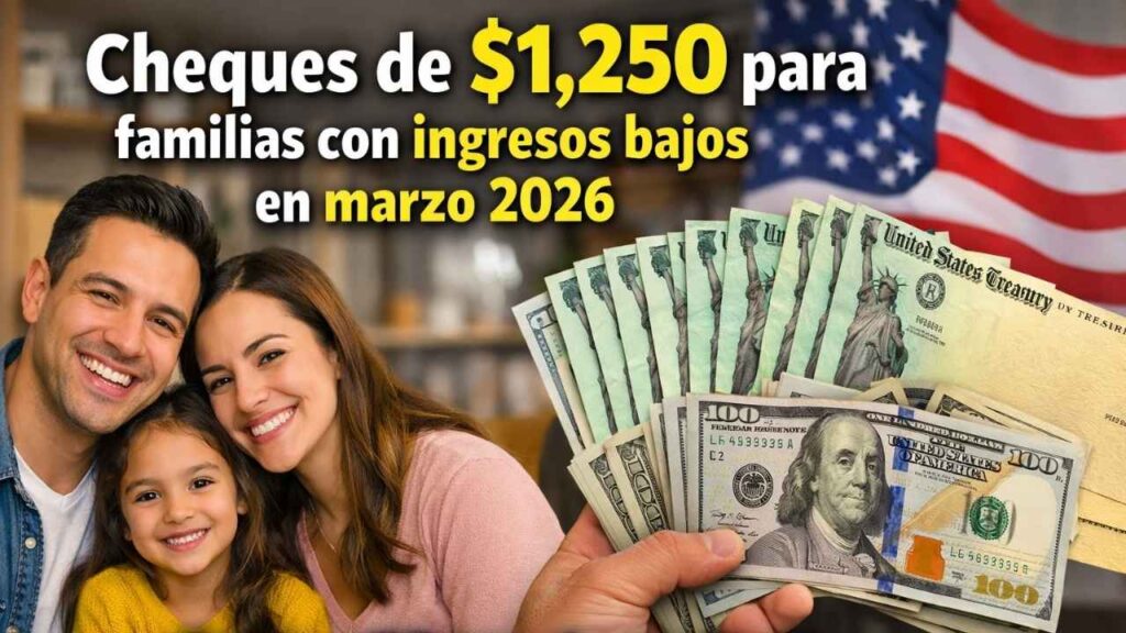 cheques de $1,250 para familias con ingresos bajos en marzo 2026 — quién califica y cómo aplicar