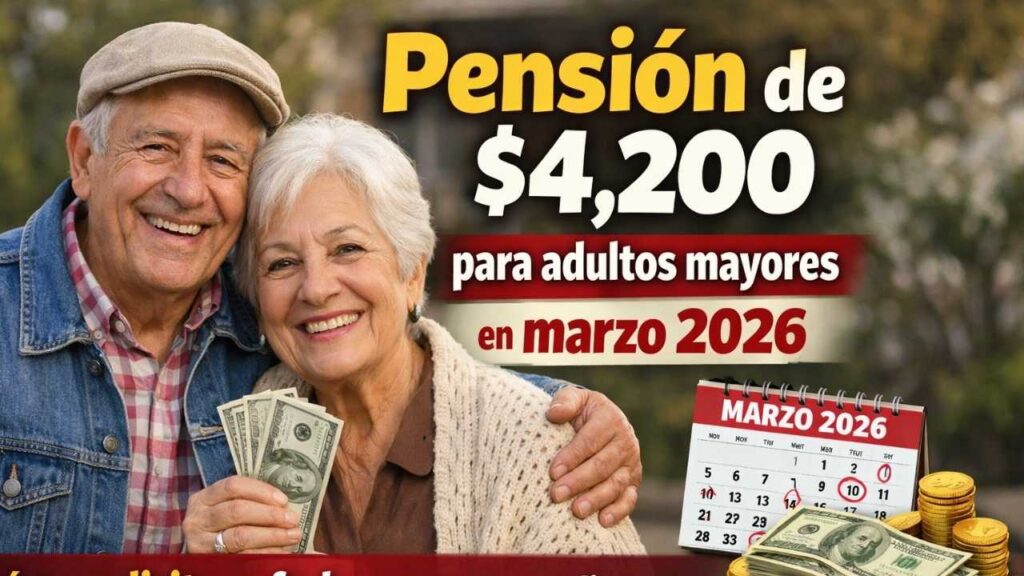 pensión de $4,200 para adultos mayores en marzo 2026 — cómo solicitar y fechas de pago confirmadas