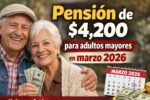 pensión de $4,200 para adultos mayores en marzo 2026 — cómo solicitar y fechas de pago confirmadas