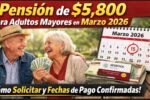 pensión de $5,800 para adultos mayores en marzo 2026 — cómo solicitar y fechas de pago confirmadas