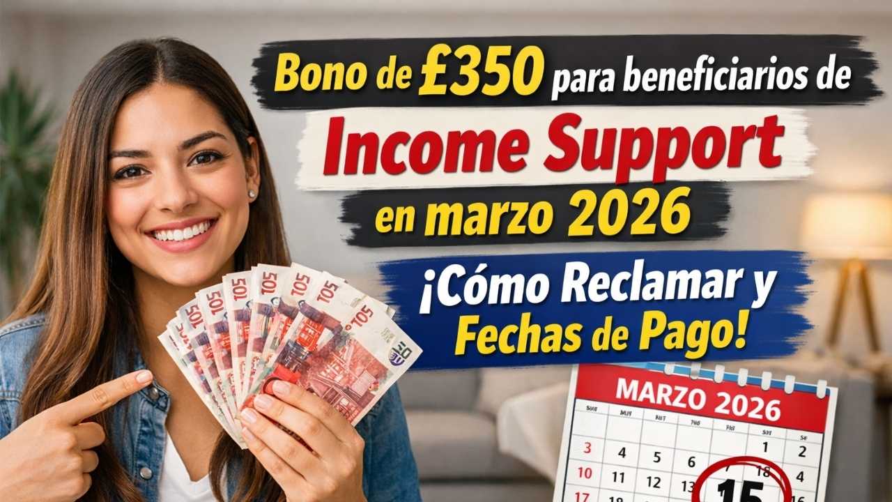 bono de £350 para beneficiarios de Income Support en marzo 2026 — cómo reclamar y fechas de pago