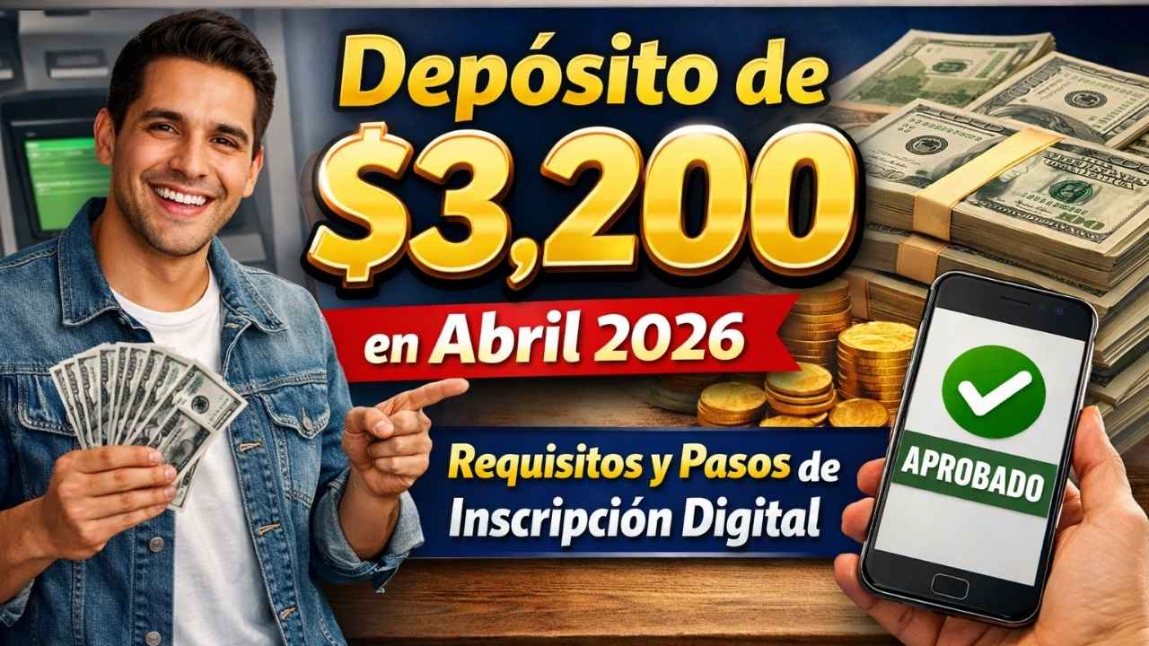 depósito de $3,200 en abril 2026 — requisitos y pasos de inscripción digital