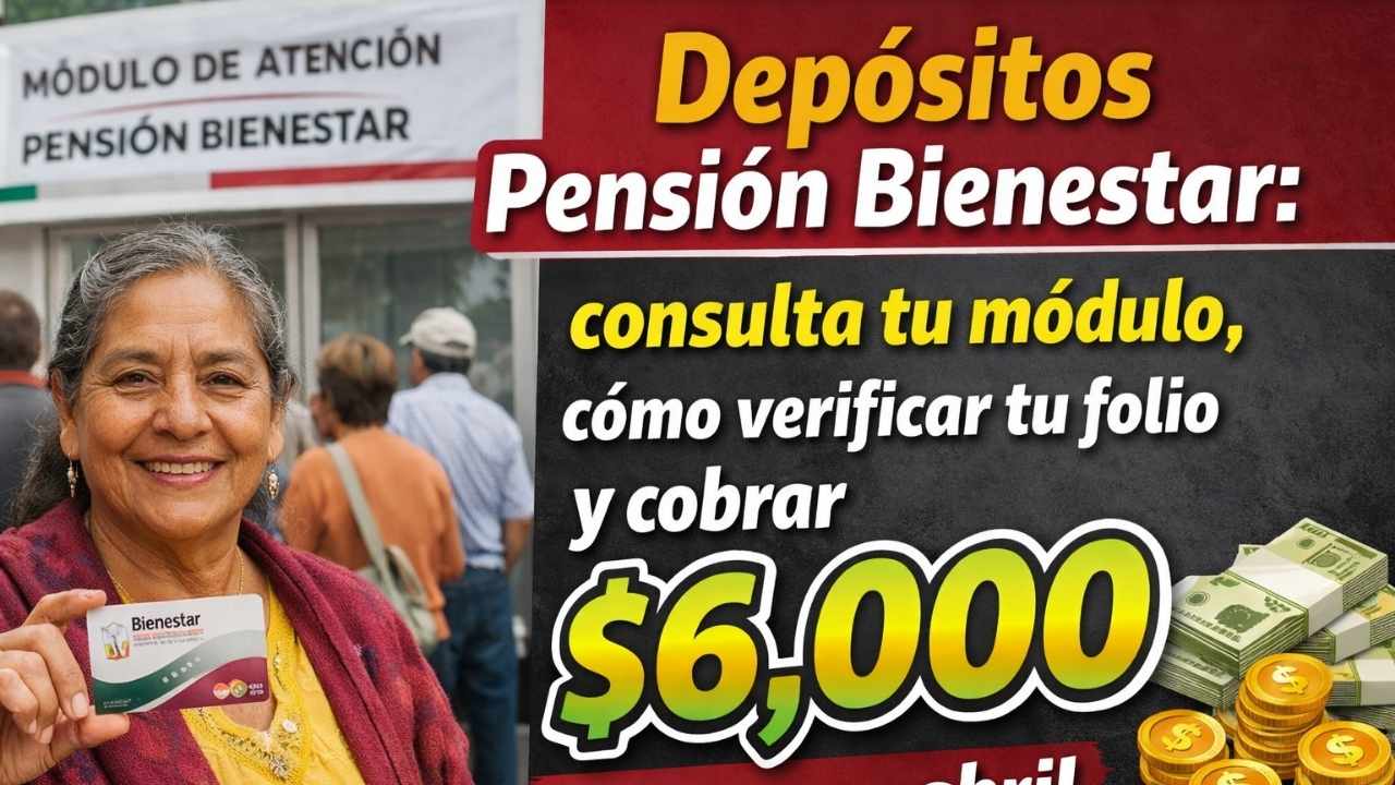 Depósitos Pensión Bienestar: consulta tu módulo, cómo verificar tu folio y cobrar $6,000 en marzo–abril