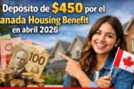 depósito de $450 por el Canada Housing Benefit en abril 2026 — elegibilidad y solicitud en línea
