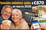 pensión mínima sube a €870 en marzo 2026 — quién la recibe y cómo verificar el depósito