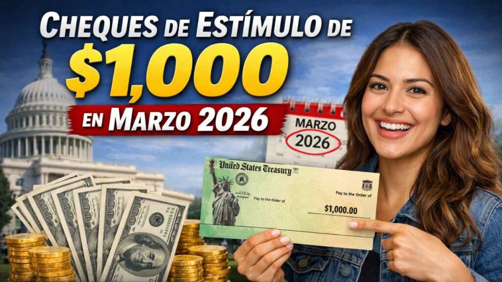 cheques de estímulo de $1,000 en marzo 2026 — requisitos y pasos para reclamar