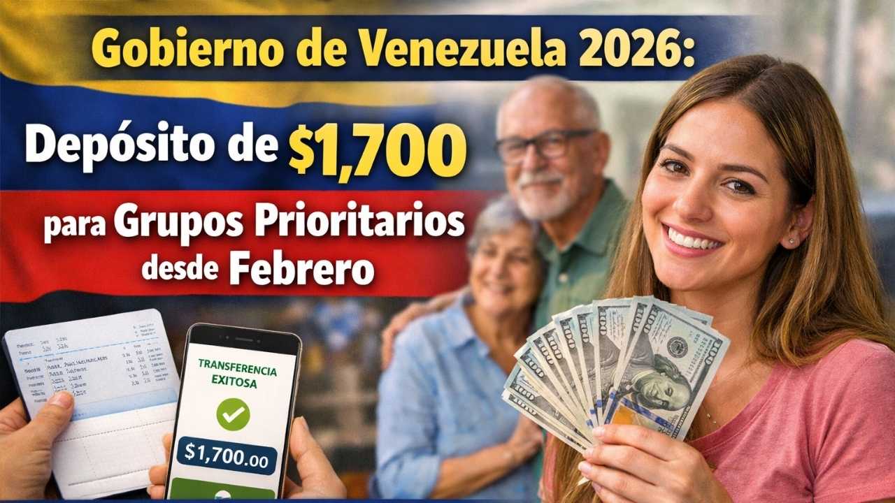 Gobierno de Venezuela 2026: Depósito de $1,700 para Grupos Prioritarios desde Febrero – Qué Significa y Cómo Acceder