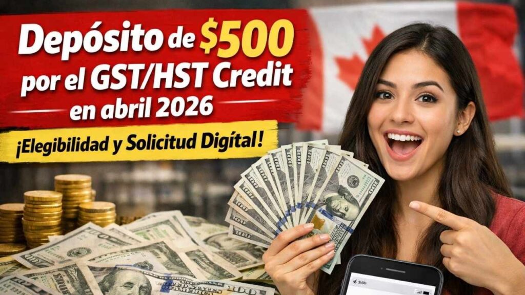 depósito de $500 por el GST/HST Credit en abril 2026 — elegibilidad y solicitud digital