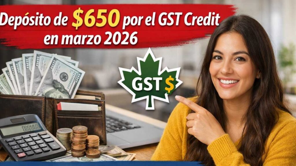 depósito de $650 por el GST Credit en marzo 2026 — elegibilidad y cómo aplicar en línea