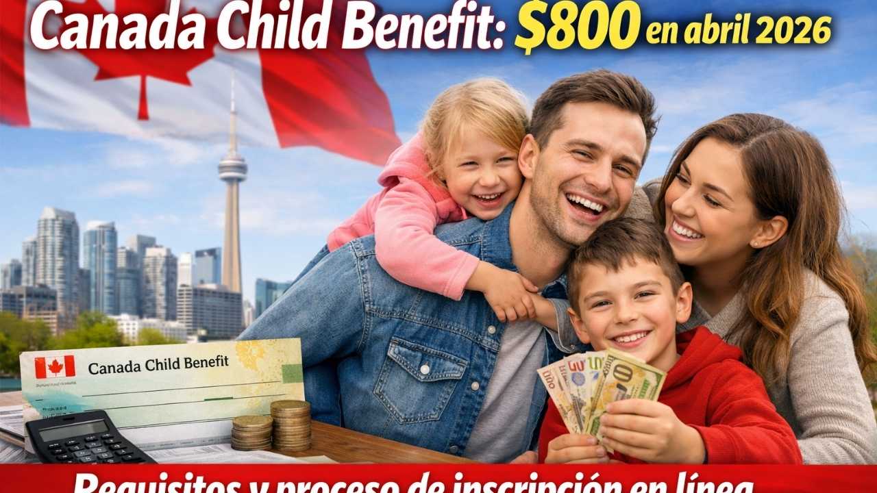 Canada Child Benefit: $800 en abril 2026 — requisitos y proceso de inscripción en línea