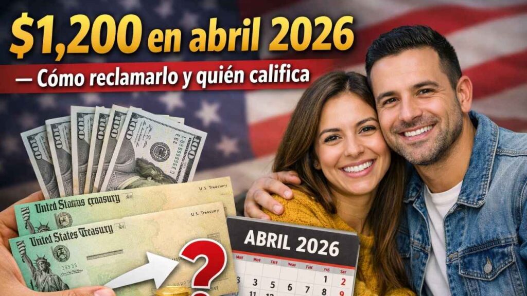 $1,200 en abril 2026 — cómo reclamarlo y quién califica