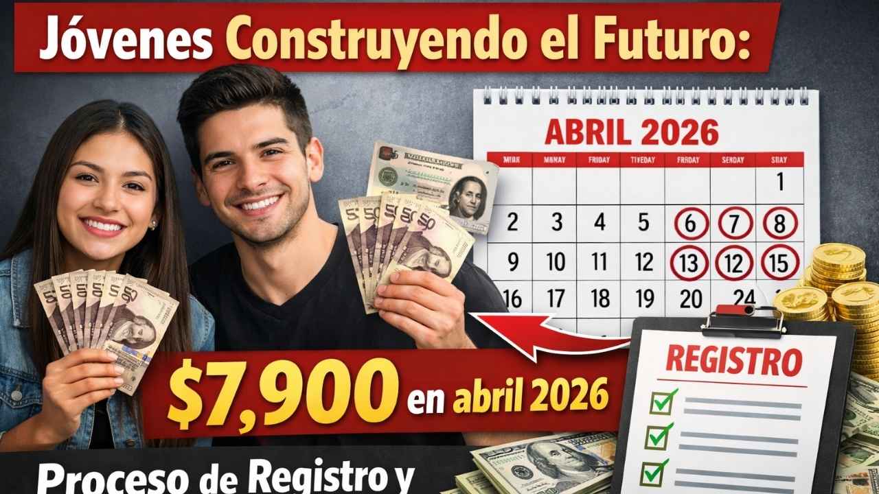 Jóvenes Construyendo el Futuro: pago de $7,900 en abril 2026 — proceso de registro y calendario oficial