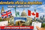 Calendario oficial de depósitos marzo–abril 2026 — cómo reclamar beneficios en Reino Unido, Estados Unidos y Canadá paso a paso
