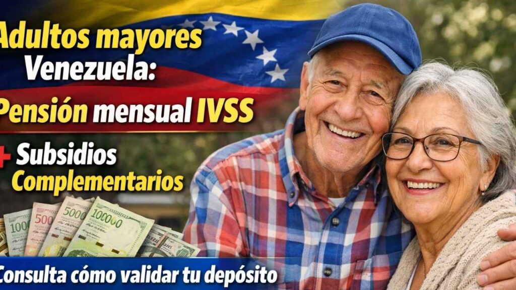 Adultos mayores Venezuela: pensión mensual IVSS más subsidios complementarios, consulta cómo validar tu depósito marzo–abril 2026
