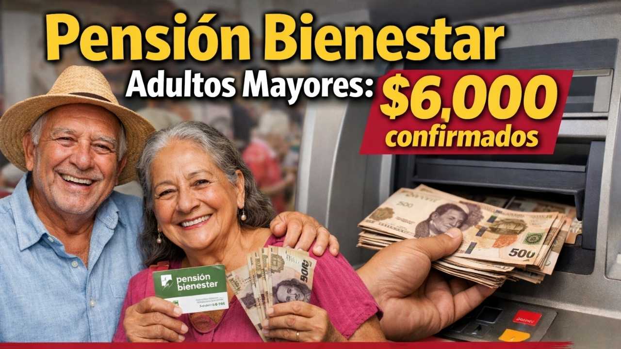 Pensión Bienestar Adultos Mayores: $6,000 confirmados, cómo registrarse y cobrar en marzo–abril 2026