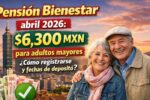 Pensión Bienestar abril 2026: $6,300 MXN para adultos mayores, cómo registrarse y fechas de depósito